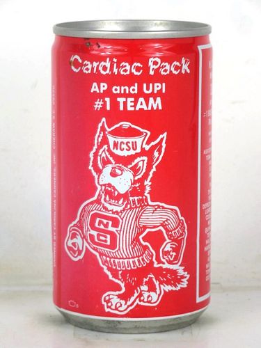 1983 Wolfpack Red Soda NCAA Basketball 12oz Can Cheraw South Carolina