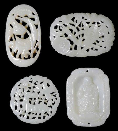 Four Carved Jade Objects
