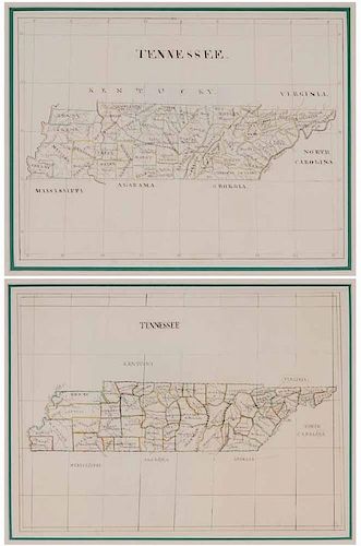 Two Hand-Drawn 19th Century Tennessee
