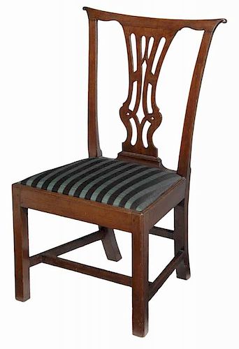 Southern Chippendale Walnut Side Chair