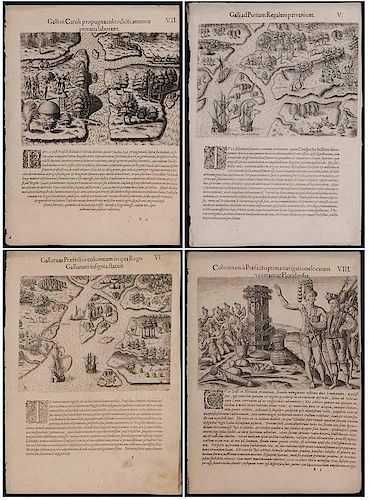 Four Theodore de Bry Florida Maps