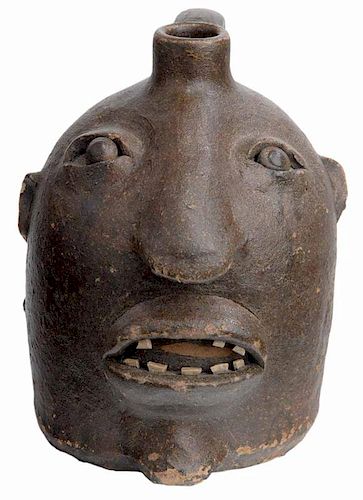 W.T.B Gordy Attributed Stoneware Face