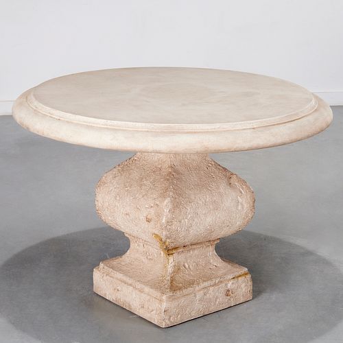 Cast stone pedestal center or garden table
