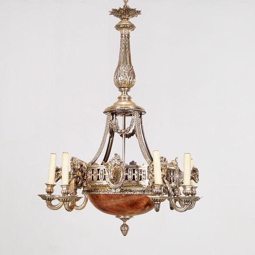 Louis XIV style ten-light chandelier