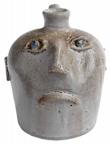 Alabama Stoneware Face Jug