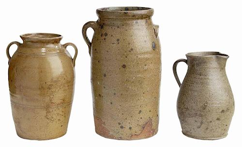 Three Pieces of Alabama Stoneware