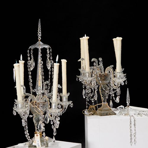 Pair George III candelabra, ex Henry Ford Coll.