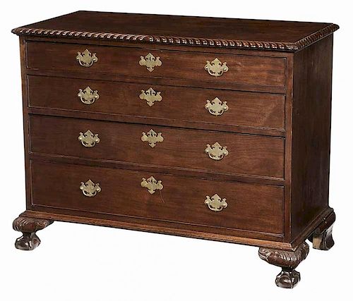 American Chippendale Carved Mahogany