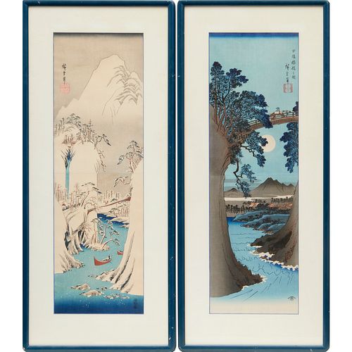 Utagawa Hiroshige, (2) woodblock prints