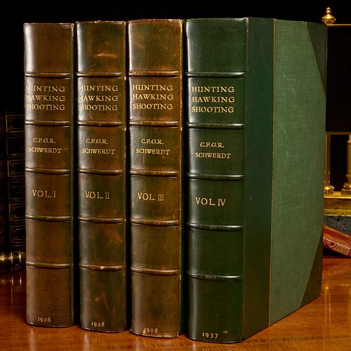 Hunting, Hawking, Shooting, (4) vols., 1928