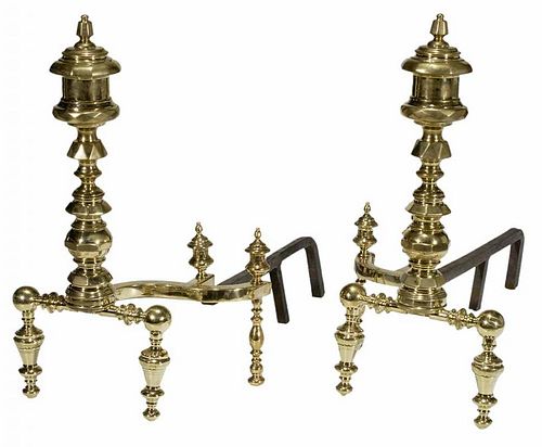 Large Pair American Classical Brass