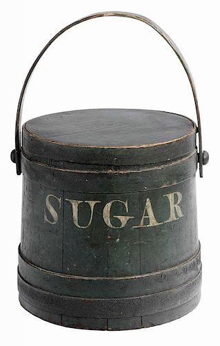 Finely Crafted Covered Sugar Firkin in