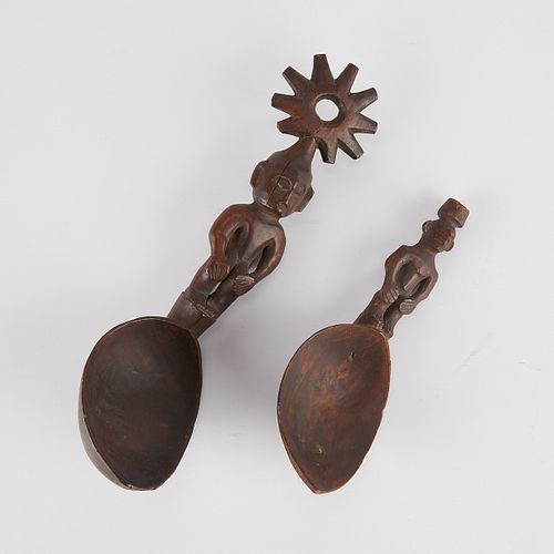 Group of 2 Ifugao Philippines Wooden Spoons