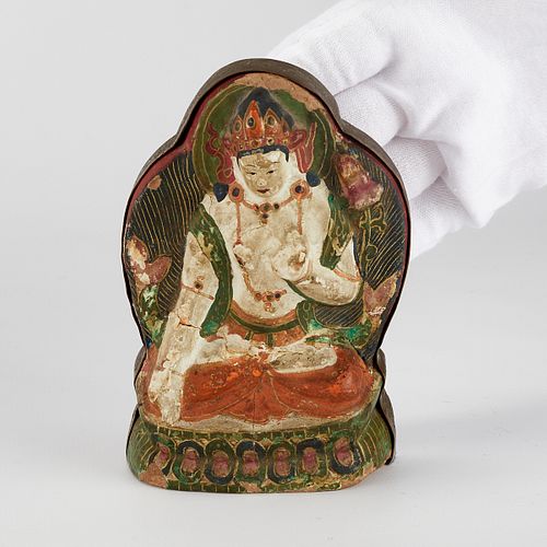 Tibetan Ming Stucco Guanyin Figure