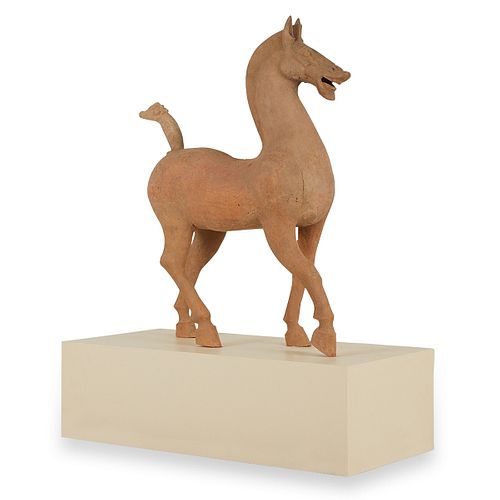 Large Chinese Mingqi Ceramic Sculptural Horse
