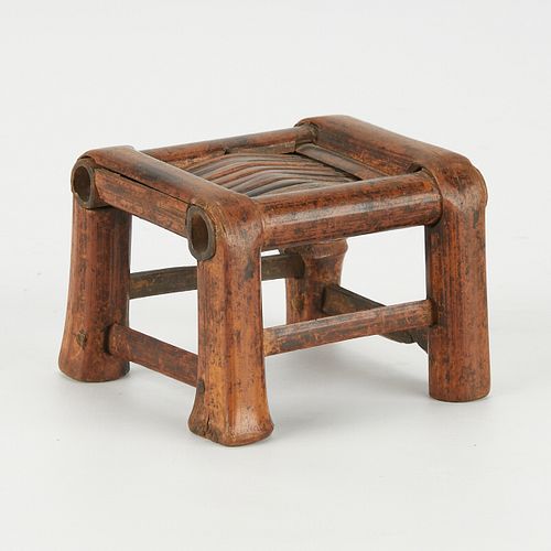 Miniature Antique Chinese Bamboo Stand