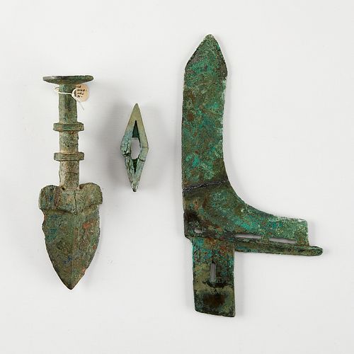 Group of 3 Ancient Chinese Bronze Weapons