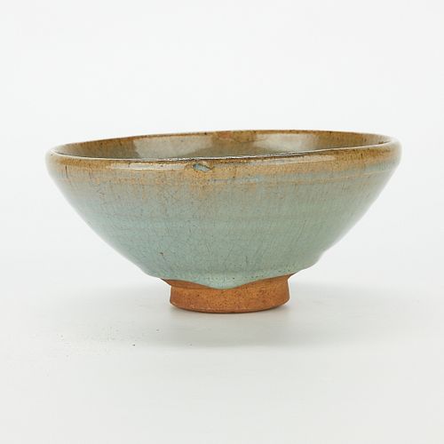 Chinese Yuan Jun Ware Moon White Ceramic Bowl