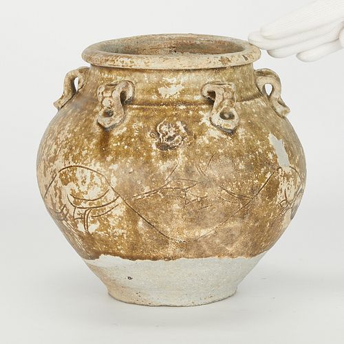 Chinese Ming Shipwreck Jar - Museum Label