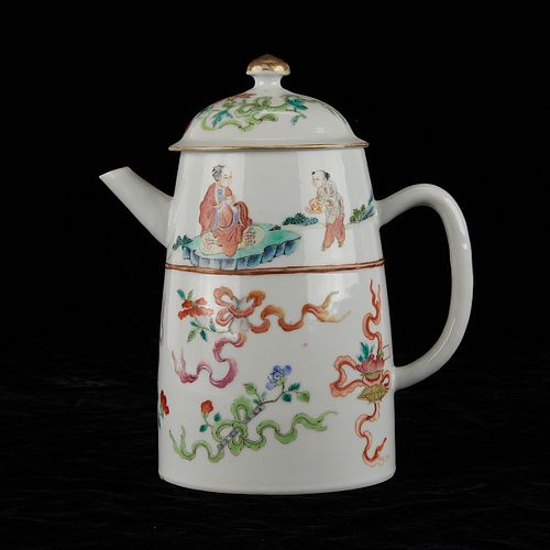19th c. Chinese Famille Rose Porcelain Teapot