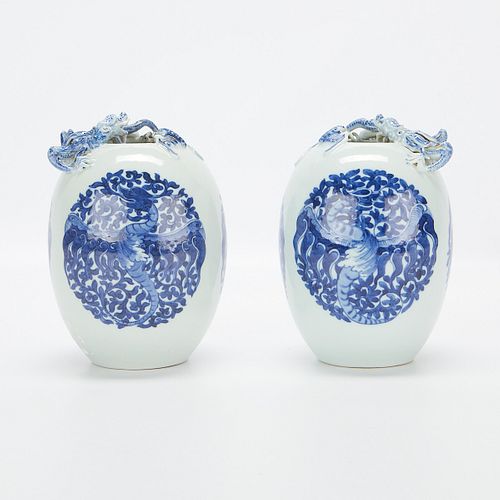 Pair of 19th/20th c. Chinese Porcelain Vases
