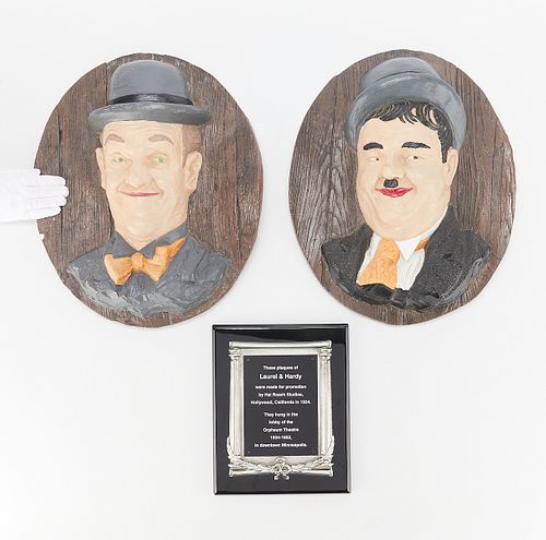 Laurel & Hardy Plaques from Orpheum Theatre 1934