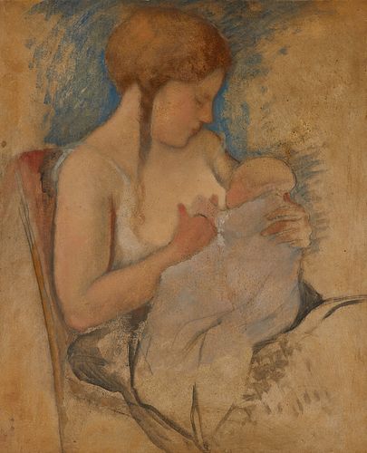Armand Rassenfosse Nursing Mother Painting