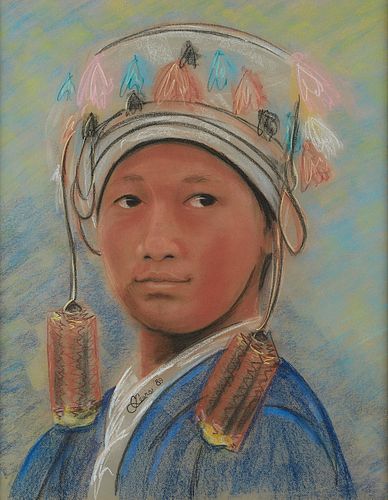 Che Tai-yu (C. Lewis) Pastel Portrait Drawing
