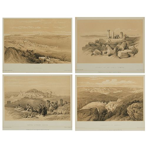 4 David Roberts Lithographs of the Holy Land