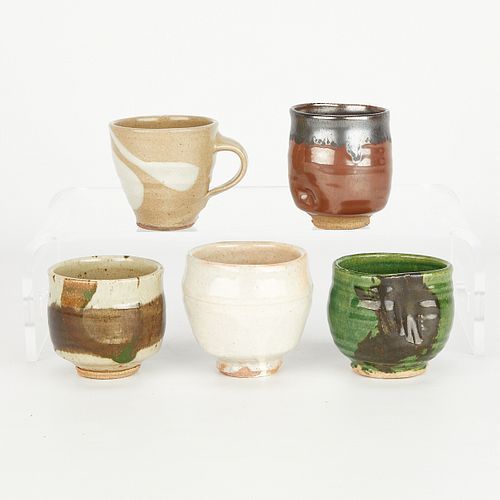 Group of 5 Warren MacKenzie Ceramic Cups - Marked