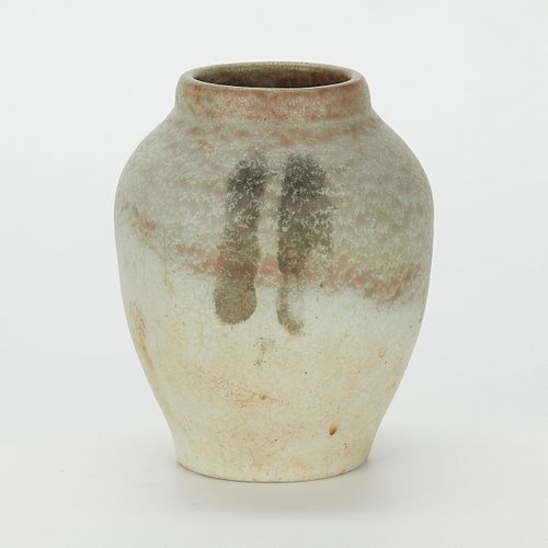 Van Briggle Gray Oatmeal Glazed Vase 1905