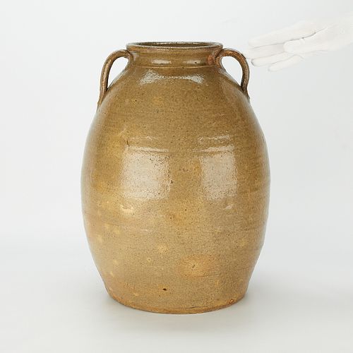 Large 19th c. Edgefield Stoneware Storage Jar