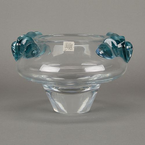 Large Lalique Persepolis Crystal Glass Bowl