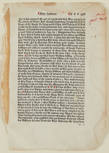 William Caxton Polychronicon Page 1482