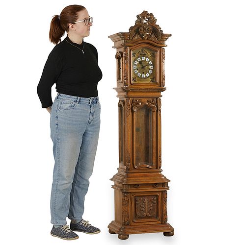 Oak Gazo Santa Clara Grandmother Case Clock