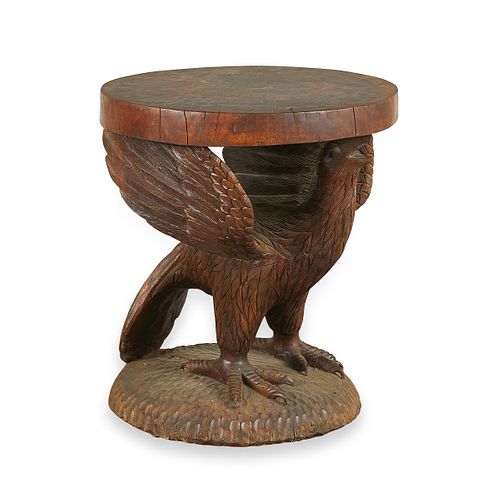 Carved Folk Art Eagle Table