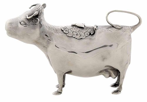 English Silver Cow Pitcher