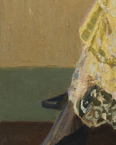 Irvine Wilson (1869-1936), "Irvine's Daughter," 1923, Oil on canvas, 16" H x 12.25" W