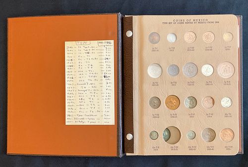 49 Coins Mexico Type Set of Coins 1905 - 1968 in Dansco Binder No. 7220