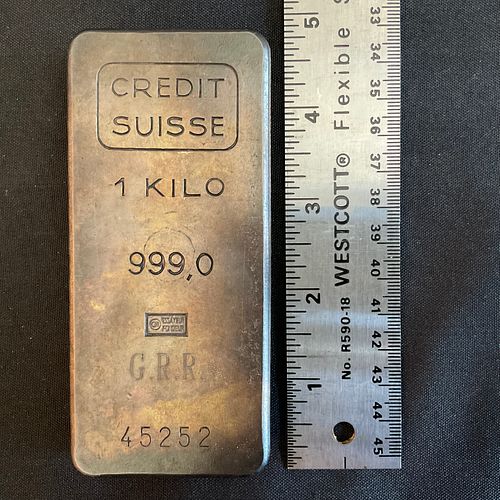 Credit Suisse 1 KILO Silver Bar Numbered 45252