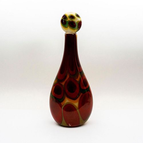 Vetro Artistico Murano Glass Vase with Stopper, Signed
