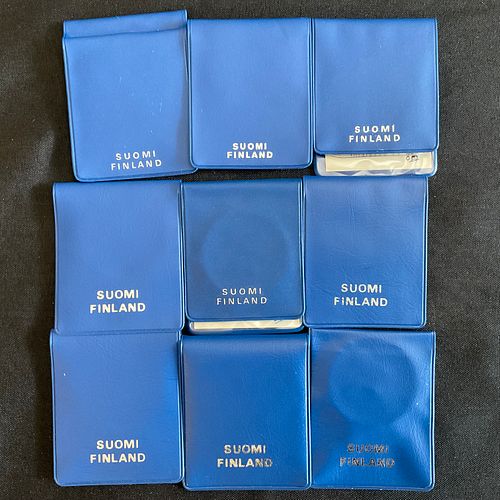 Group of 9 Finland Commemorative Silver Coins 1970s