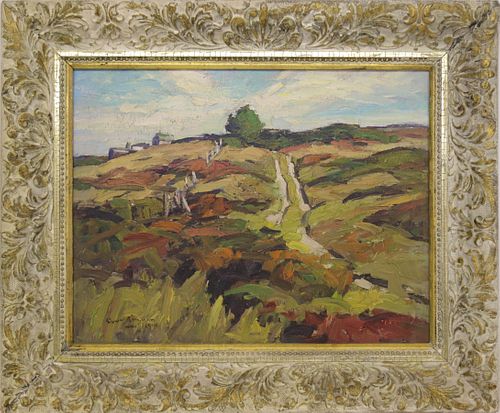 Anne Ramsdell Congdon Oil on Masonite "Middle Moors, Nantucket"