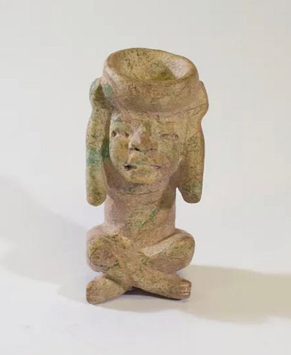 Pre-Columbian~ Oaxaca~Zapotec Jade Anthropomorphic Effigy Figure