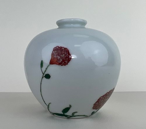Kangxi Mark and Period~ Underglaze Red and Famille Verte Vase~
