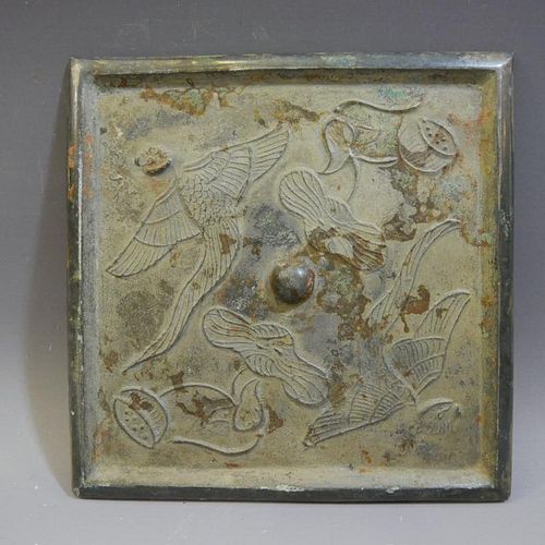 ANTIQUE CHINESE BRONZE MIRROR - SONG DYNASTY