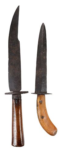 Two Knives with Wood Handles
