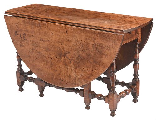 William and Mary Maple Gate Leg Table