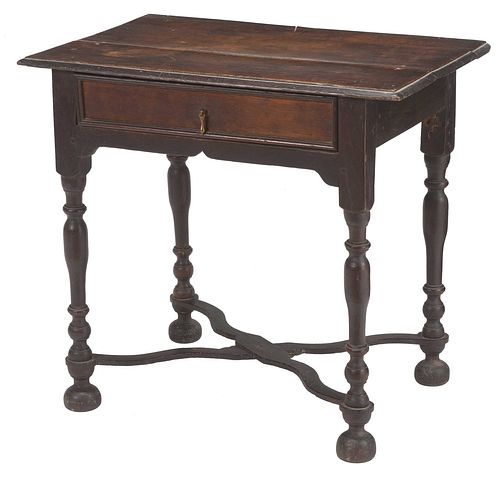 William and Mary Carved Oak Dressing Table