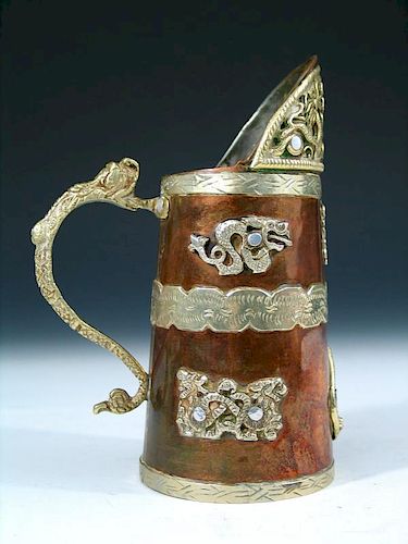 Antique Tibetan Metal Mug
